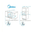 Midea MBO65M90D2C-BK - Black Built-In Single Oven - Multifunction with Catalytic Liners - A+ Energy
