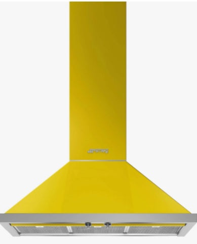 Smeg KPF9YW - Yellow Chimney Extractor Hood - A+ energy