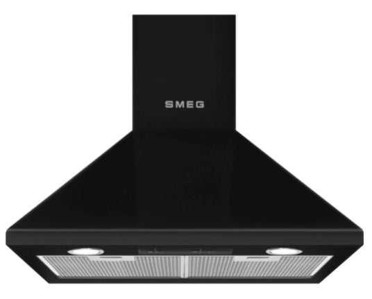 Smeg KSED65NEE - Black Chimney Extractor Hood - B energy