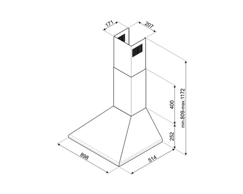 Smeg KSED95NEE - Black Extractor - B energy