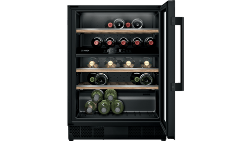 Bosch KUW21AHG0G - Black 44 Bottle Capacity Wine Cooler - G energy