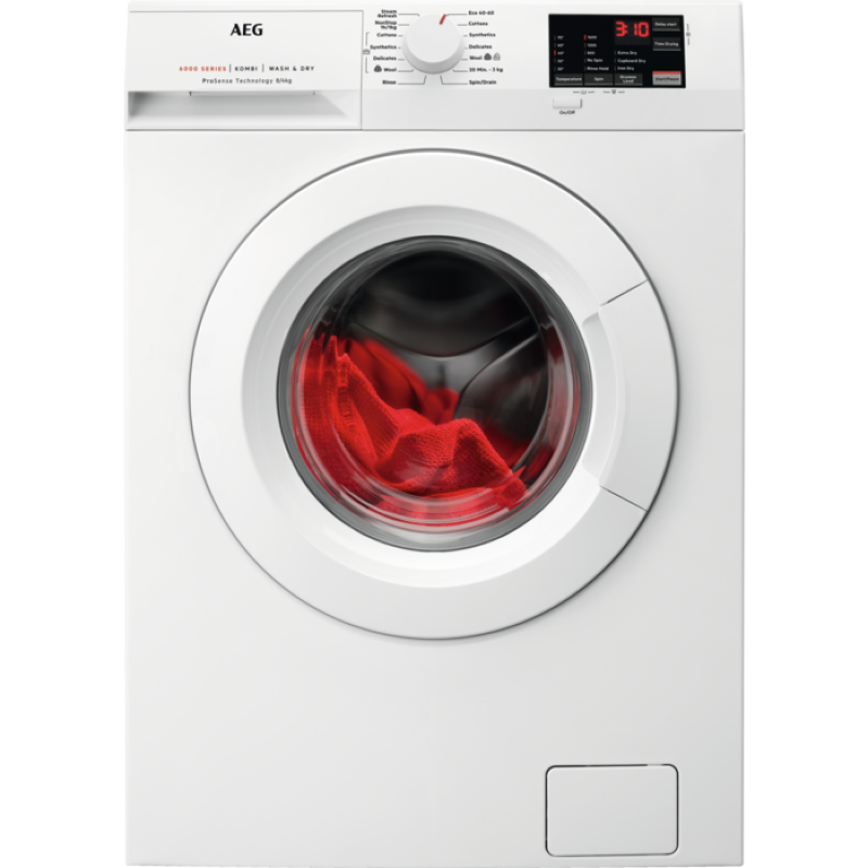 AEG L6WEJ841N - White 8KG/4KG Washer Dryer - 1600 RPM - D/E energy