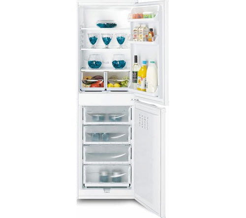 Indesit IBD5517WUK1 - White Freestanding 50/50 Manual Defrost Fridge Freezer - F energy