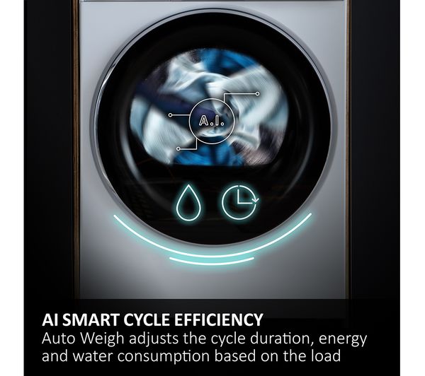 Haier HWD100-B14939S8 - Graphite 10KG Washer Dryer - 1400 RPM - Wash: A, Dry: D energy