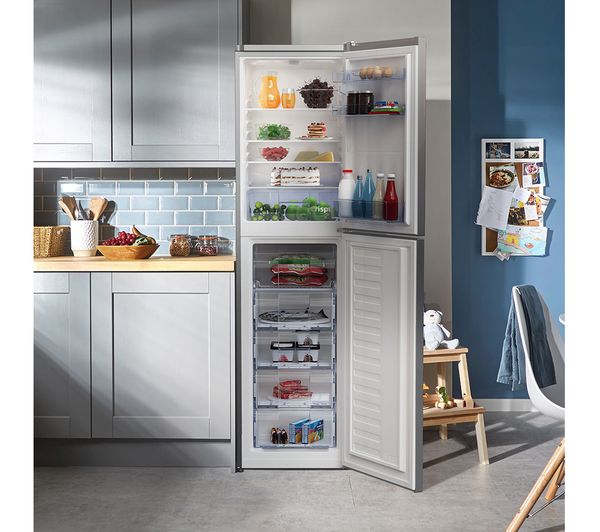 Beko CFG4501S - Silver Freestanding 60/40 Frost Free Fridge Freezer - E energy