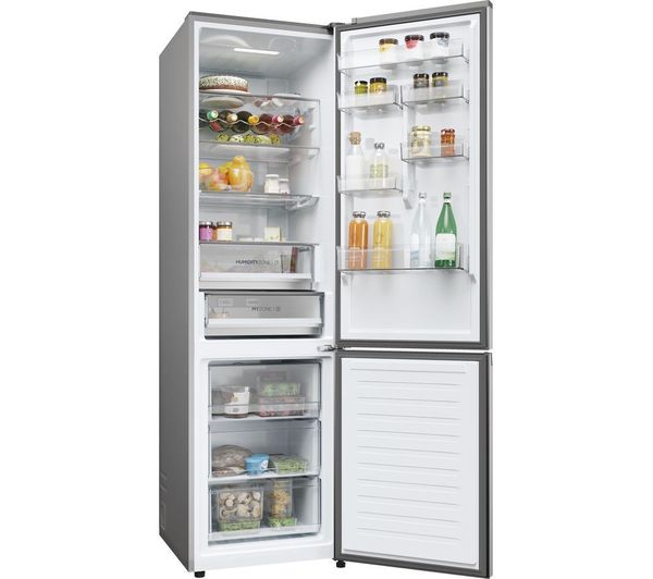 Haier HDPW5620DNPK - Platinum Inox 2D 60 Series 5 Pro Fridge Freezer - 406L - D energy