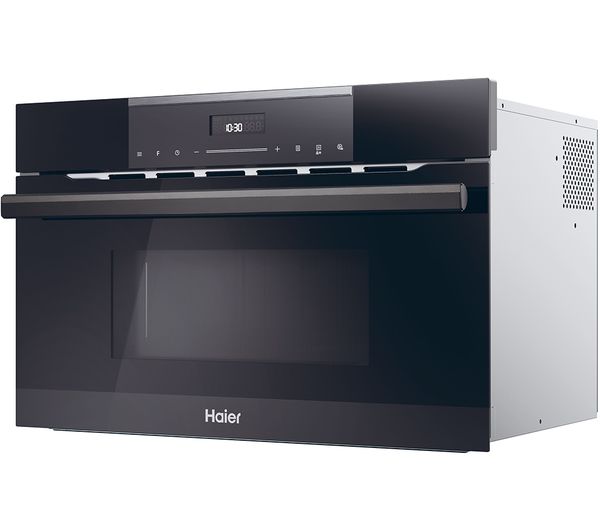 Haier HWO38MG6HXBD/UK - Black Built-In Combination Microwave - 34L Capacity - 900W