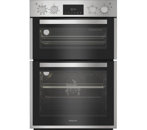 Hotpoint DIH82DIX - Stainless Steel Double Oven - 71L + 38L - A Energy - Display