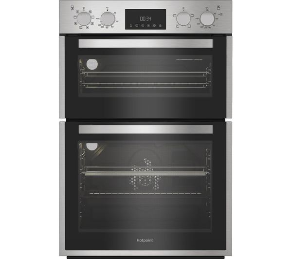 Hotpoint DIH82DIX - Stainless Steel Double Oven - 71L + 38L - A Energy - Display