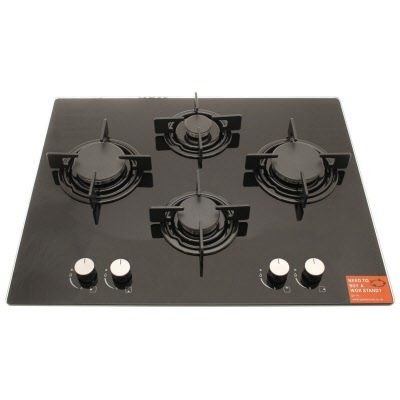 Cata UBGHJ608LPG - Black Glass Gas Hob - 64cm - 4 Burners