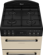 Leisure CLB60GCC - Cream 60cm Freestanding  Gas Cooker with Gas Grill - 78L Capacity - A+ Energy Rating