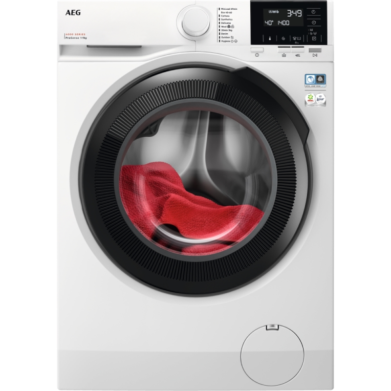 AEG LFR61944B - 6000 Series White Freestanding 9KG Washing Machine - 1400 RPM - A energy