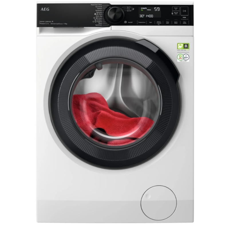 AEG LFR84946UC - 8000 Series White Freestanding 9KG Washing Machine - 1400 RPM - A energy