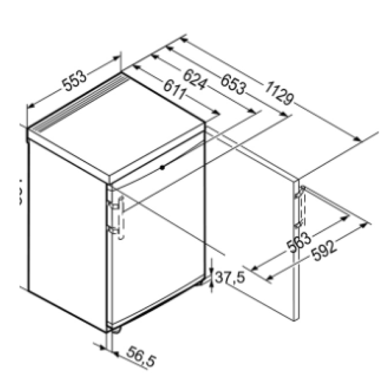 Liebherr G1223 - White Undercounter Freezer - F energy