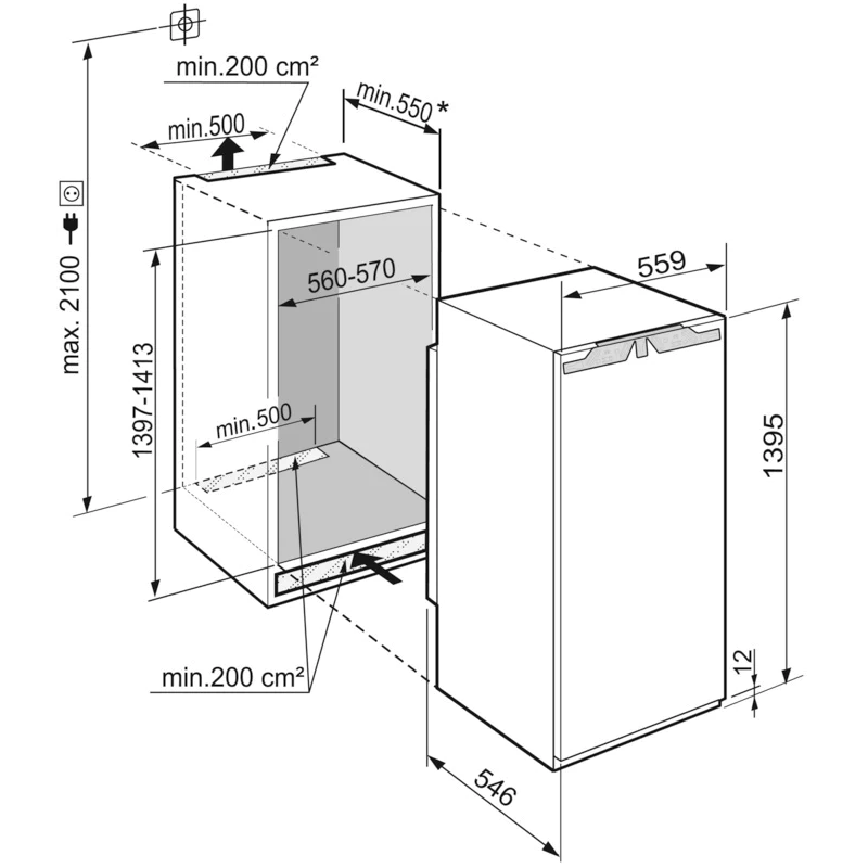 Liebherr SIFND4556 - Freestanding Frost Free Freezer - D energy