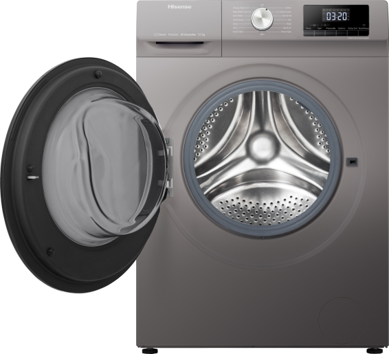 Hisense WFQA1014EVJMT - Silver Freestanding 10KG Washing Machine - 1400 RPM - A energy