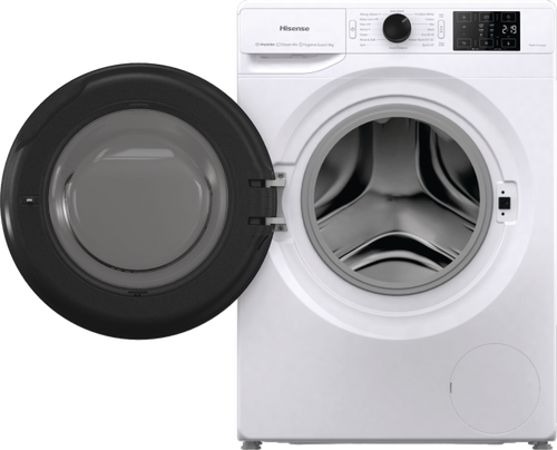 Hisense WFGE901649VM - White Freestanding 9KG Washing Machine - 1600 RPM - A energy - Display