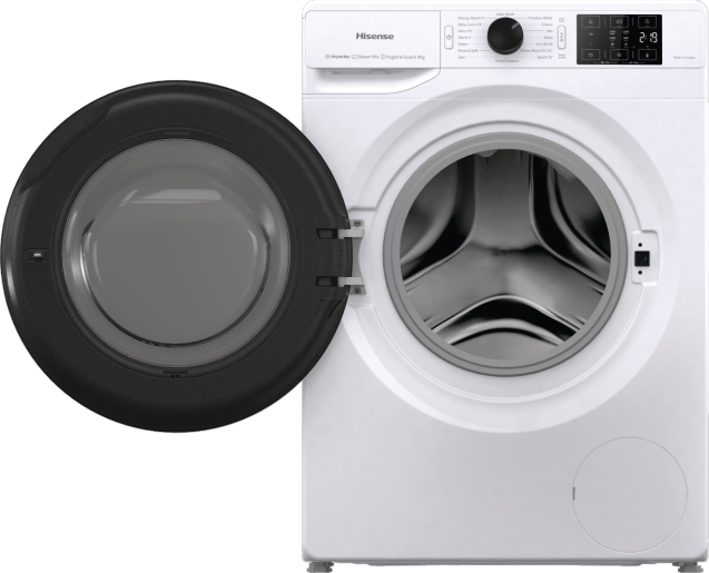 Hisense WFGE901649VM - White Freestanding 9KG Washing Machine - 1600 RPM - A energy - Display