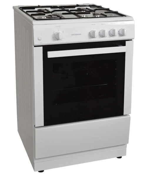 Statesman MAXI60GSF ( MAXI2) - White 4 Zone Gas Cooker - Manual cleaning - A energy