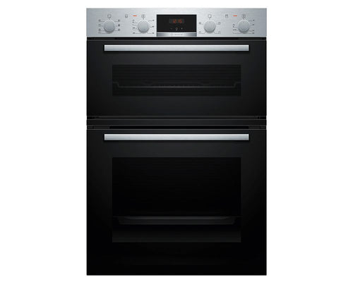 Bosch Series 4 MBA533BS3B - Stainless Steel Double Oven - 71L/34L - A/B Energy - Display