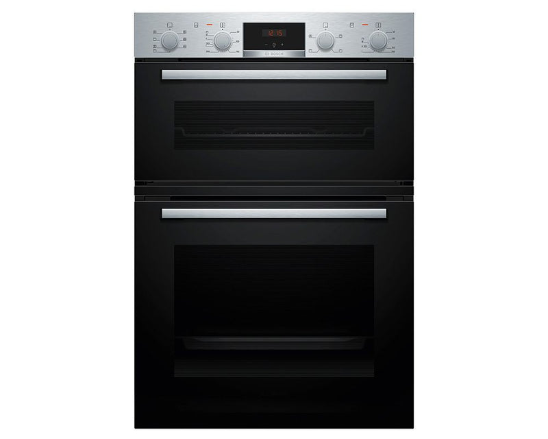 Bosch Series 4 MBA533BS3B - Stainless Steel Double Oven - 71L/34L - A/B Energy - Display