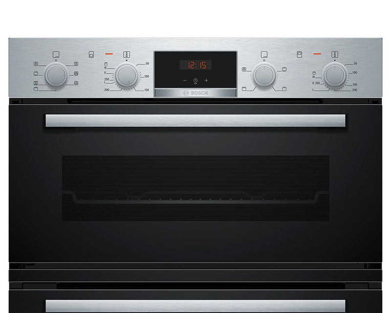 Bosch Series 4 MBA533BS3B - Stainless Steel Double Oven - 71L/34L - A/B Energy - Display