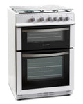 Montpellier MDOG60LW - White 4 Zone Gas Cooker - A/A+ energy - Display