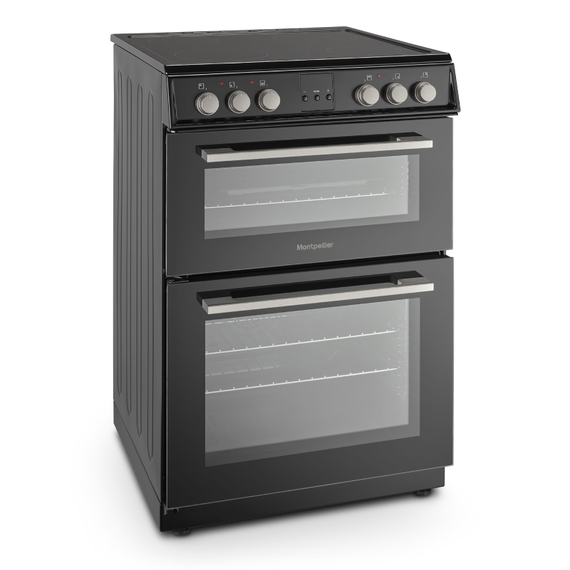 Montpellier MDOC60FK - Black 4 Zone Electric Cooker - A/A energy