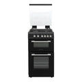 Montpellier MDOG50LK - Black 4 Zone Gas Cooker - Catalytic cleaning - A/A+ energy - Display