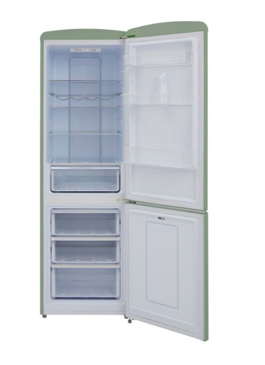 CDA FLORENCE MEADOW - Green Freestanding 60/40 Frost Free Fridge Freezer