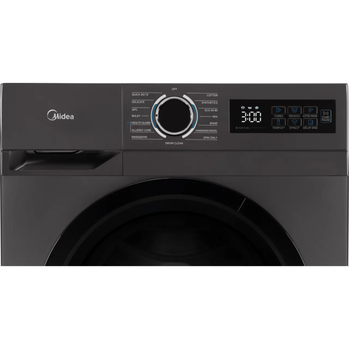 Midea MF110W100BA10/T-UK - Graphite Washing Machine - 1400 RPM - A energy