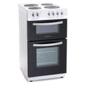Montpellier MTE50FW - White Electric Cooker - Twin Cavity - 50cm - B Energy Rating