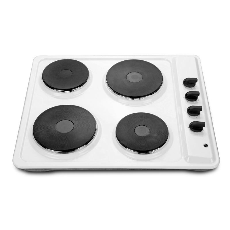 Montpellier SP601W - White 4 Zone Solid Plate Hob