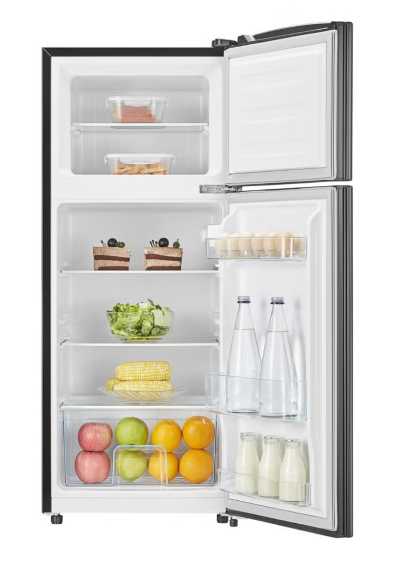 Fridgemaster MTM48120EB - Black Freestanding 70/30 Fridge Freezer - E energy