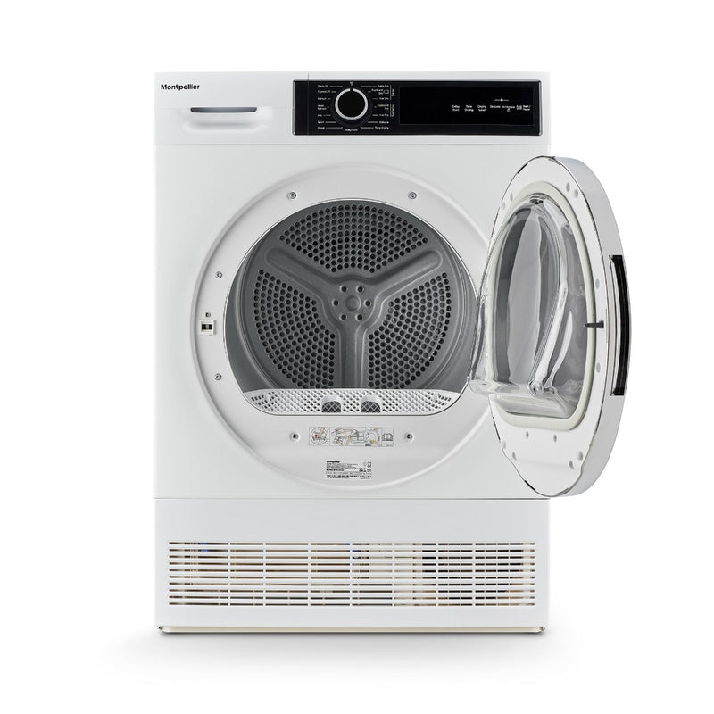Montpellier MTDC8SDW - White 8KG Condenser Tumble Dryer - B energy - Display