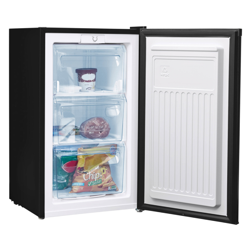 Fridgemaster MUZ4965MB - Black Freestanding Manual Defrost Freezer