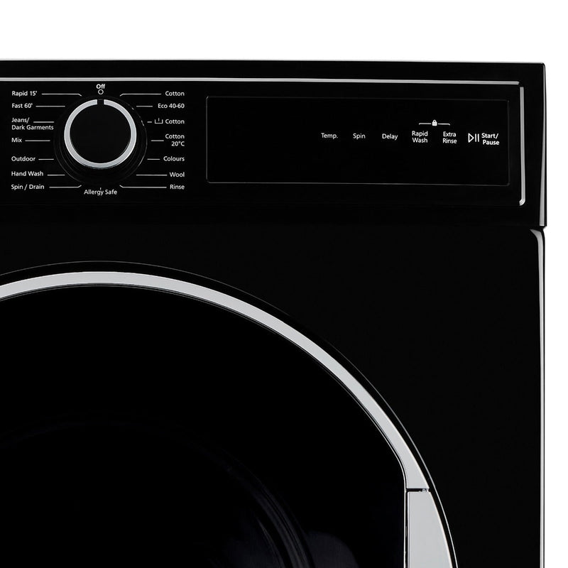 Montpellier MWM814BLK - Black Freestanding 8KG Washing Machine - 1400 RPM - A energy - Display