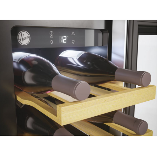 Hoover HWCB 30 UK/N - Black 19 Bottle Capacity Wine Cooler - G energy - Display