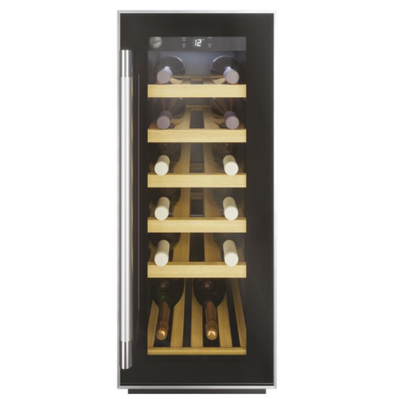 Hoover HWCB 30 UK/N - Black 19 Bottle Capacity Wine Cooler - G energy - Display