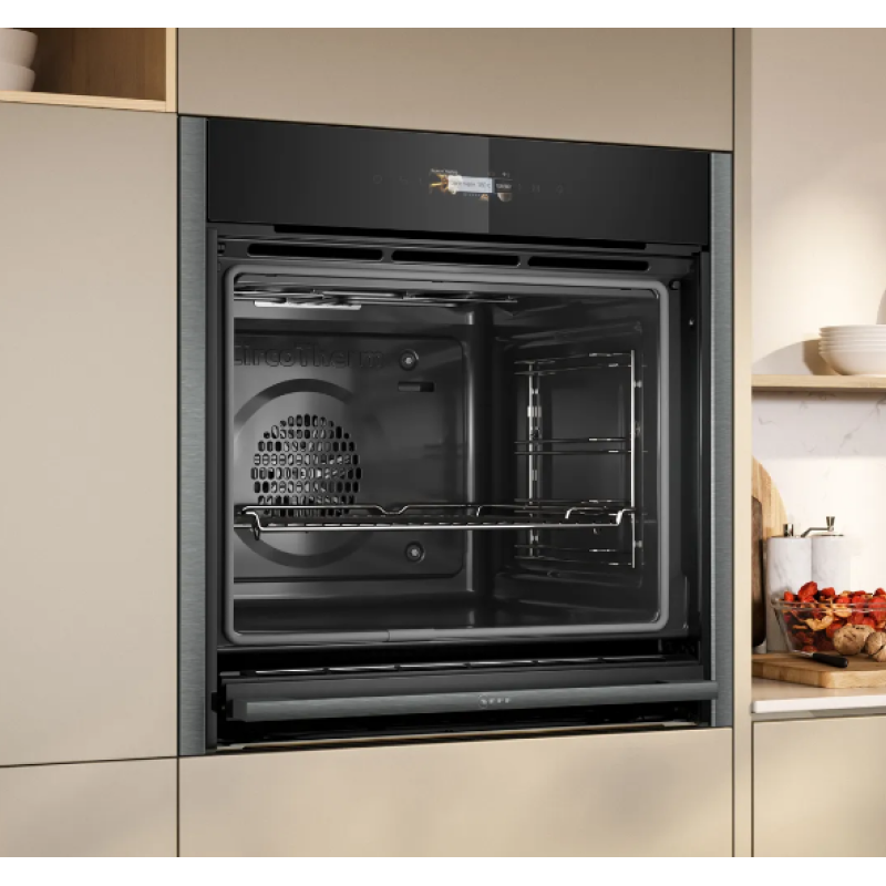 Neff B54CR71G0B - Slide and hide® N70 Series Graphite Built in Electric Single Oven - A+ energy