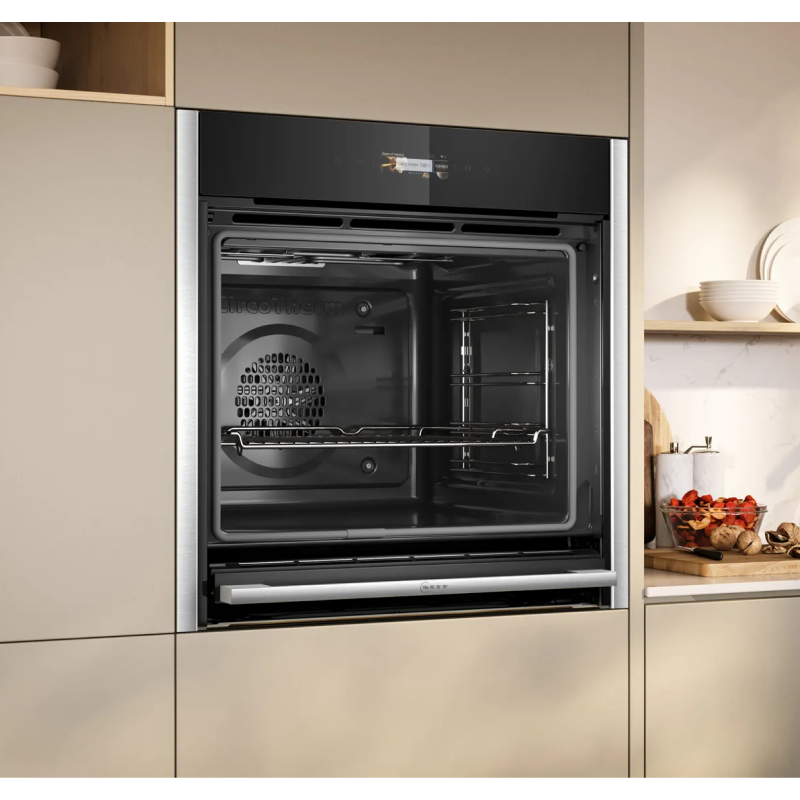 Neff B54CR71N0B - Slide and hide® N70 Series Stainless steel Built in Electric Single Oven - A+ energy