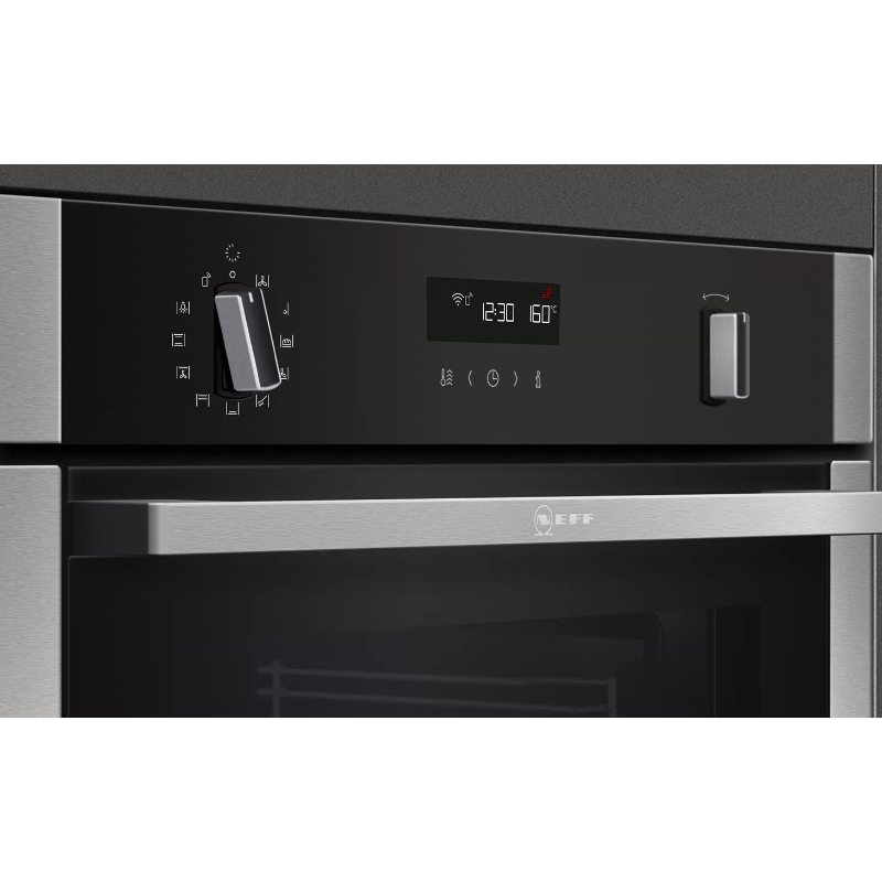 Neff B6ACH7HH0B - Stainless steel Built in Electric Single Oven - Pyrolytic cleaning - A energy