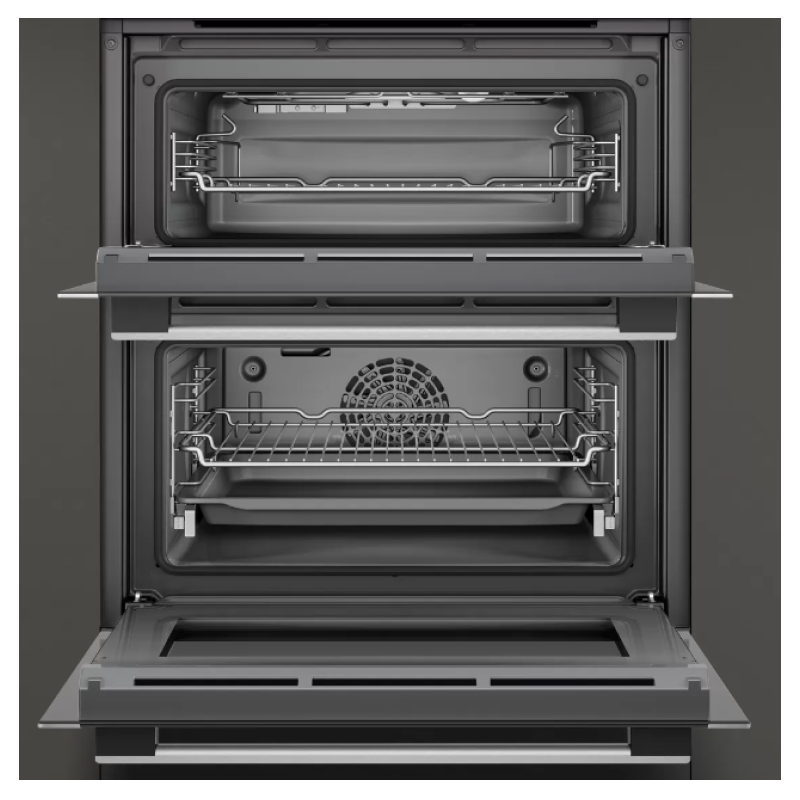 Neff J1ACE2HN0B - Stainless steel Built under Electric Double Oven - A/B energy - Display