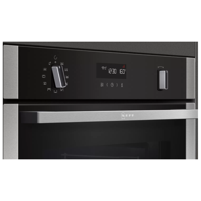 Neff B2ACH7HH0B - N50 Series Black Built in Electric Single Oven - Pyrolytic cleaning - A energy