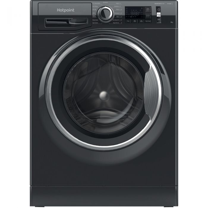 Hotpoint NM11 948 BC A UK - Black Freestanding 9KG Washing Machine - 1400 RPM - A energy