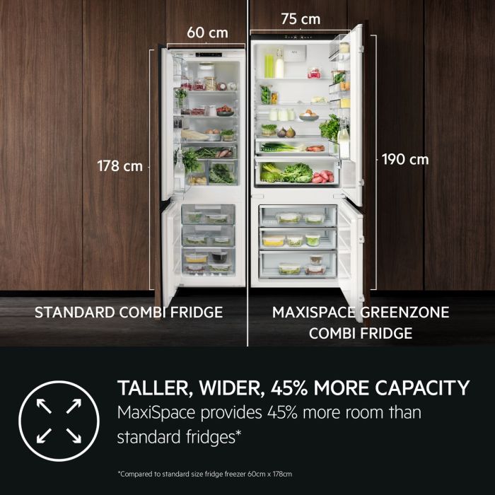 AEG NSC7G752ES - Integrated 70/30 Frost Free Fridge Freezer - E energy