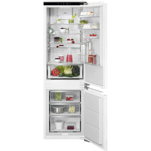AEG NSC7M181EC - White Built In Fridge Freezer - 182L/62L - E Energy Rating