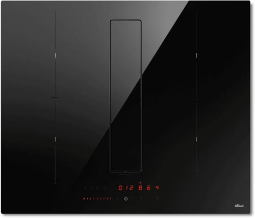 Elica NT-ALPHA-B-80 78cm Vented Induction Hob  Ducted/Recirculating Ventilation, Black, A Rated