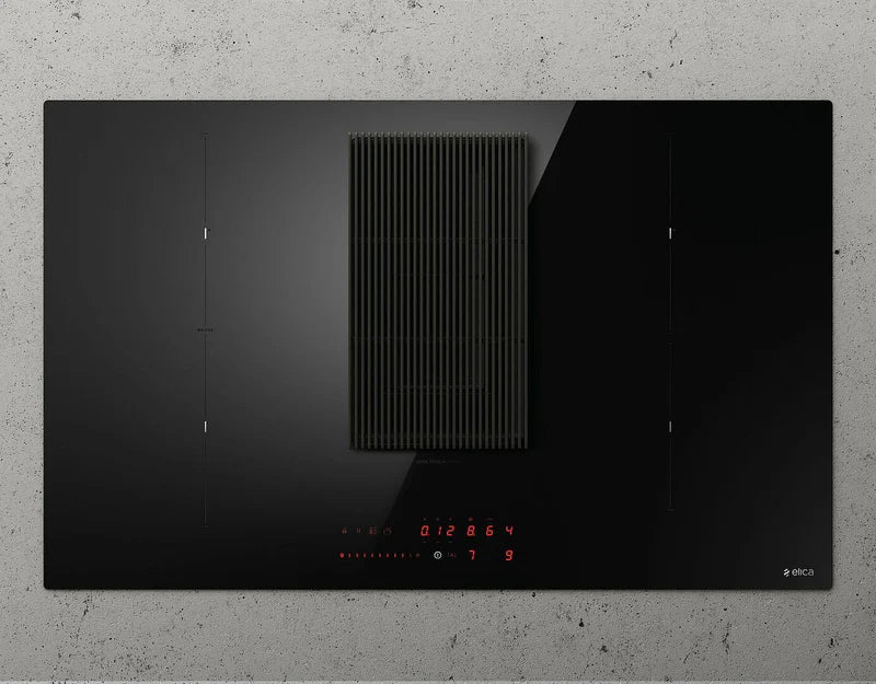 Elica NT-PRM-PLS-S-RC - Black 80cm Venting Hob - Induction - A Energy