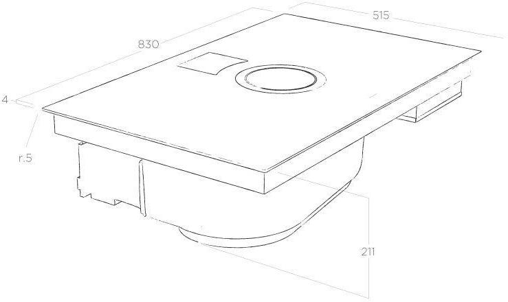 Elica NT-SWITCH-DO-WH - White 80cm Venting Induction Hob - 4 Cooking Zones - A+ Rated